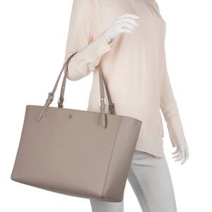 AUTHENTIC TORY BURCH LARGE YORK TOTE BAGE- FRENCH GREY